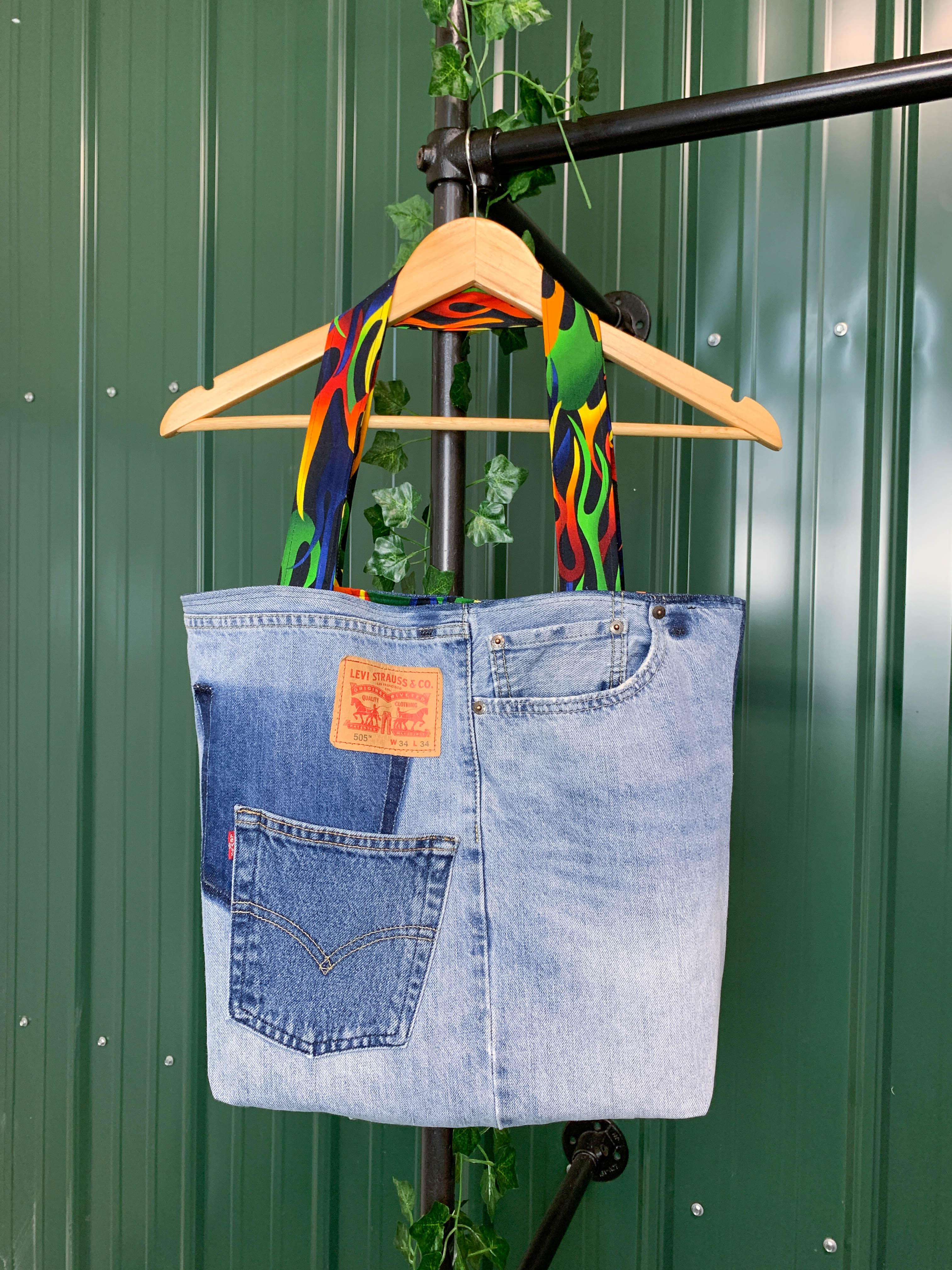 1 of 1 Denim Flames Levi s Tote Bag